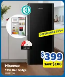 Bi-Rite Hisense 179L Bar Fridge HRBF1798 offer
