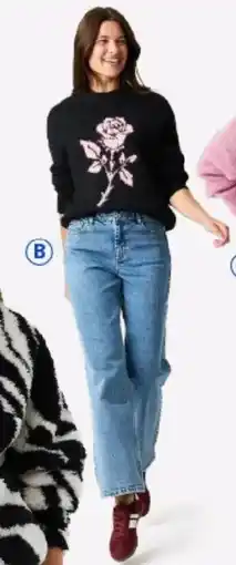 BIG W Intarsia Knit Jumper, Black offer