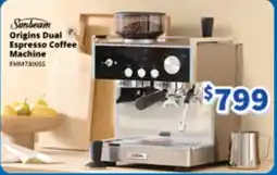 Bi-Rite Sunbeam Origins Dual Espresso Coffee Machine offer
