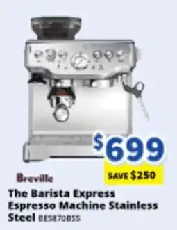 Bi-Rite The Barista Express Espresso Machine Stainless Steel BES870BSS offer