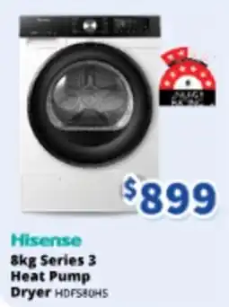 Bi-Rite Hisense Series 3 Heat Pump Dryer HDFS80HS offer