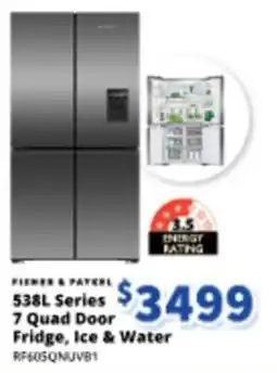 Bi-Rite Series 7 Quad Door Fridge, Ice & Water RF605QNUVB1 offer