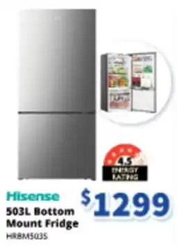 Bi-Rite Hisense Bottom Mount Fridge HRBM5035 offer
