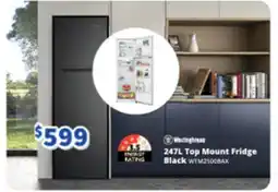 Bi-Rite Top Mount Fridge Black WTM2500BAX offer