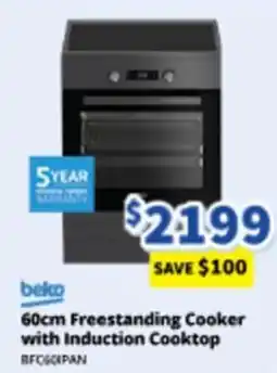Bi-Rite 60cm Freestanding Cooker with Induction Cooktop offer