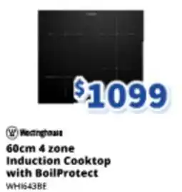 Bi-Rite 60cm 4 zone Induction Cooktop with BoilProtect WH1643BE offer