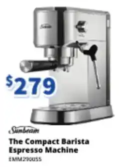 Bi-Rite Sunbeam The Compact Barista Espresso Machine EMM290055 offer