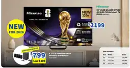 Bi-Rite Hisense 65" ULED MiniLED U7SAU 4K QLED 165Hz Smart TV (2026) 65075AU offer