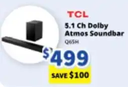 Bi-Rite TCL 5.1 Ch Dolby Atmos Soundbar Q65H offer