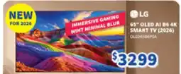 Bi-Rite LG 65" OLED AI B6 4K SMART TV (2026) OLED65B6PSA offer
