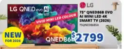 Bi-Rite LG 75" QNED86B EVO AI MINI LED 4K SMART TV (2026) 7SQNEDB6BSA offer