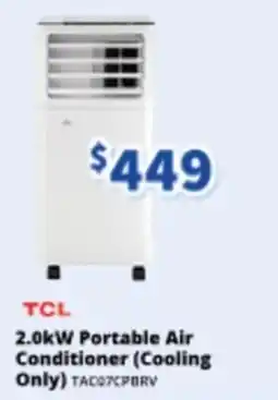 Bi-Rite TCL 2.0kW Portable Air Conditioner (Cooling Only) TAC07CPBRV offer
