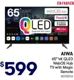 BIG W AIWA 65" 4K QLED WebOS Hub TV with Magic Remote offer