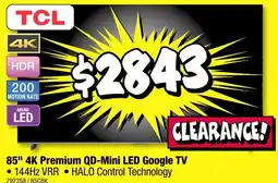 JB Hi-Fi 85" 4K Premium QD-Mini LED Google TV offer