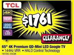 JB Hi-Fi 65" 4K Premium QD-Mini LED Google TV offer