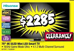 JB Hi-Fi 75" 4K ULED Mini LED Smart TV offer