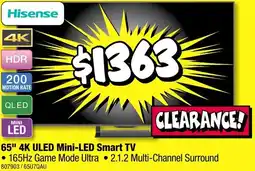 JB Hi-Fi 65" 4K ULED Mini-LED Smart TV offer