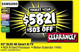 JB Hi-Fi 83" OLED 4K Smart AI TV offer