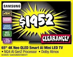 JB Hi-Fi 65" 4K Neo QLED Smart Al Mini LED TV offer