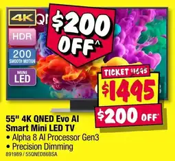 JB Hi-Fi 55" 4K QNED Evo Al Smart Mini LED TV offer