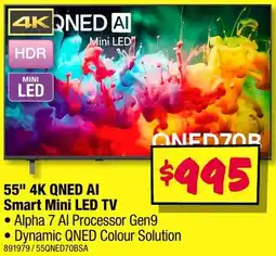 JB Hi-Fi 55" 4K QNED AI Smart Mini LED TV offer
