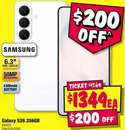 JB Hi-Fi Galaxy S26 256GB offer