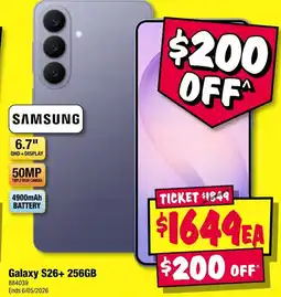 JB Hi-Fi Galaxy S26+ 256GB offer