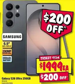 JB Hi-Fi Galaxy S26 Ultra 256GB offer