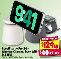 JB Hi-Fi BoostCharge Pro 2-In-1 Wireless Charging Dock With Qi2 15W offer