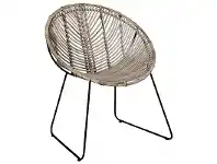 Beau Rattan and Iron Leisure Chair