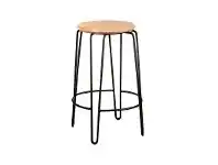 LivingStyles Storo Commercial Grade Steel Counter Stool with Timber Seat, Natural offer