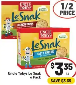 IGA Uncle Tobys Le Snak offer