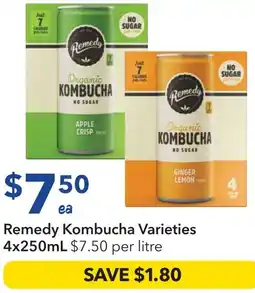 Ritchies Remedy Kombucha Varieties offer