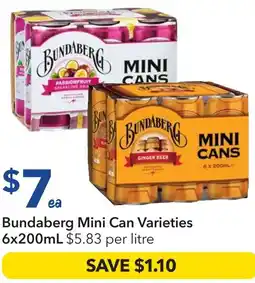 Ritchies Bundaberg Mini Can Varieties offer
