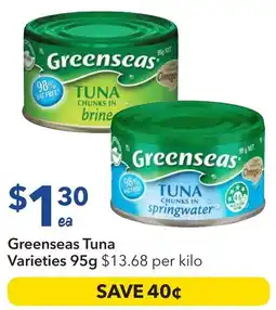 Ritchies Greenseas Tuna Varieties offer