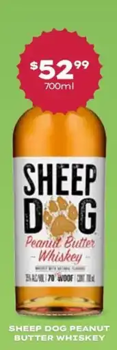 Thirsty Camel Sheep dog peanut butter whiskey offer