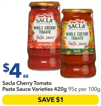 Ritchies Sacla Cherry Tomato Pasta Sauce Varieties offer