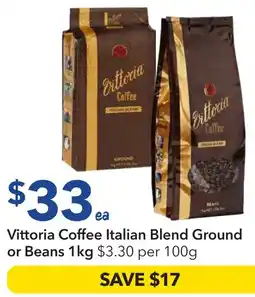 Ritchies Vittoria Coffee Italian Blend Ground or Beans offer
