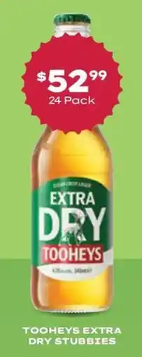 Thirsty Camel Tooheys extra dry stubbies offer