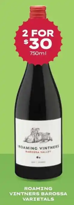 Roaming vintners barossa varietals