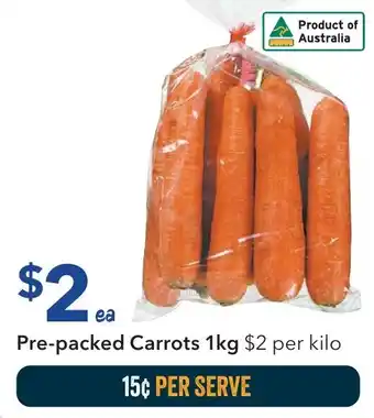 Ritchies Pre-packed Carrots offer