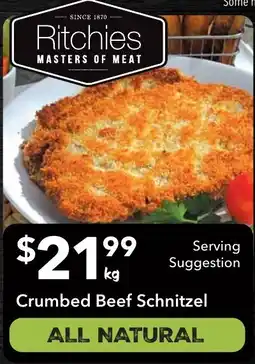 Ritchies Crumbed Beef Schnitzel offer