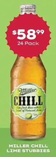 Thirsty Camel Miller chill lime stubbies offer