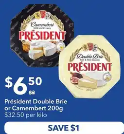 Ritchies Président Double Brie or Camembert offer