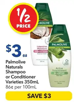 Ritchies Palmolive Naturals Shampoo or Conditioner Varieties offer