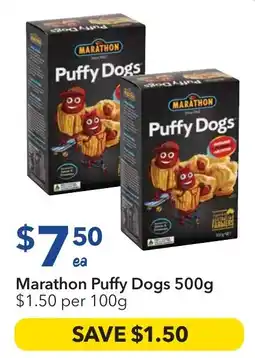 Ritchies Marathon Puffy Dogs offer