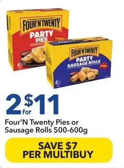 Ritchies Four'N Twenty Pies or Sausage Rolls offer