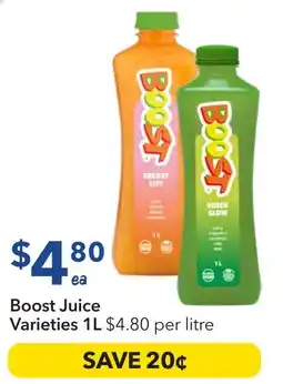 Ritchies Boost Juice Varieties offer
