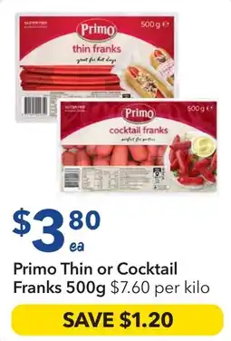 Ritchies Primo Thin or Cocktail Franks offer