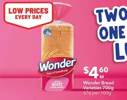 Ritchies Wonder Bread Varieties offer